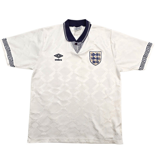 1990/92 England Home Football Shirt (S) Umbro
