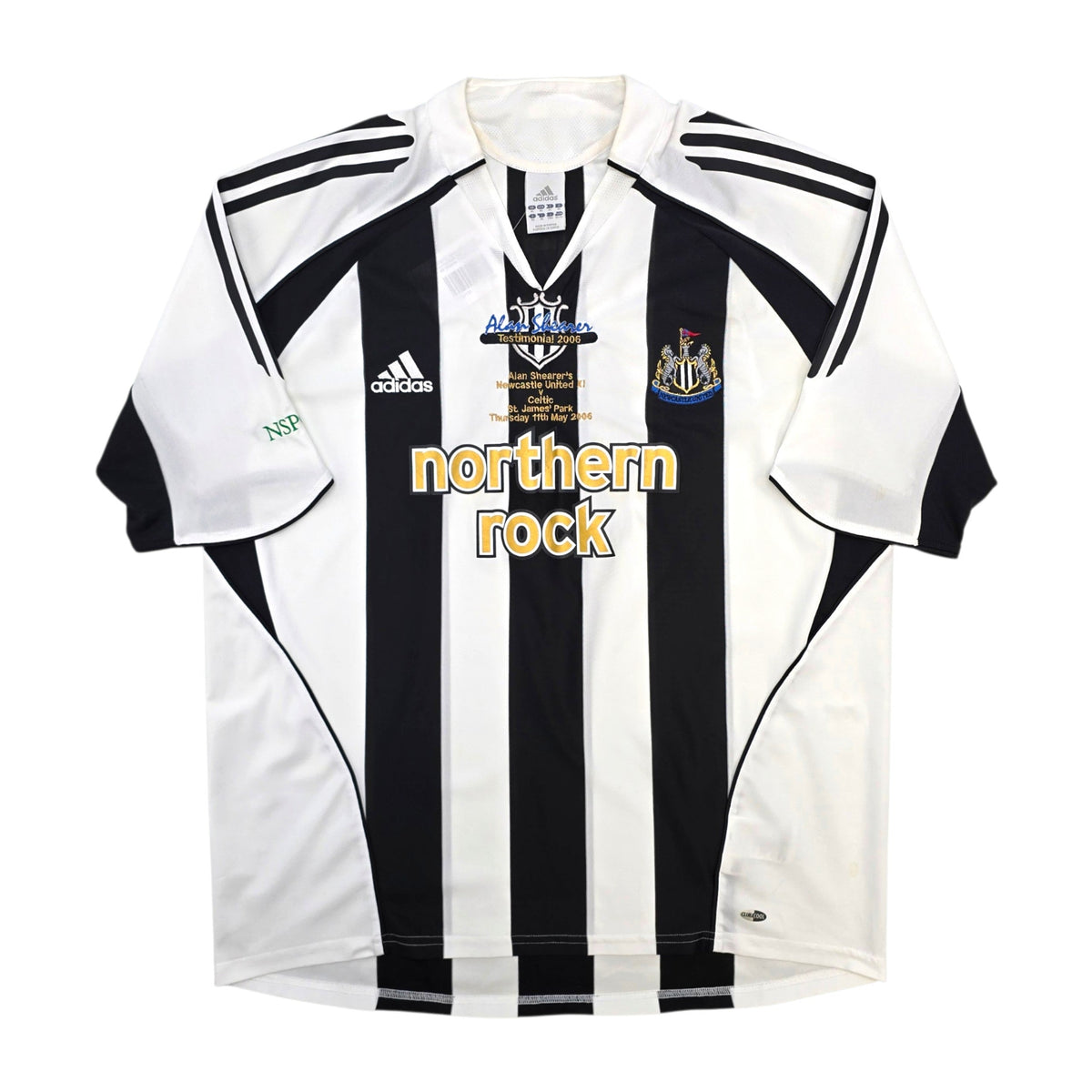 2005/06 Newcastle United Home Football Shirt (XL) Adidas #9 Shearer (Testimonial)