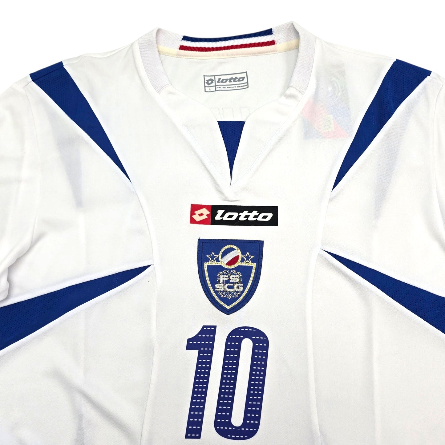 2006/08 Serbia & Montenegro Away Football Shirt (L) Lotto #10 Stankovic