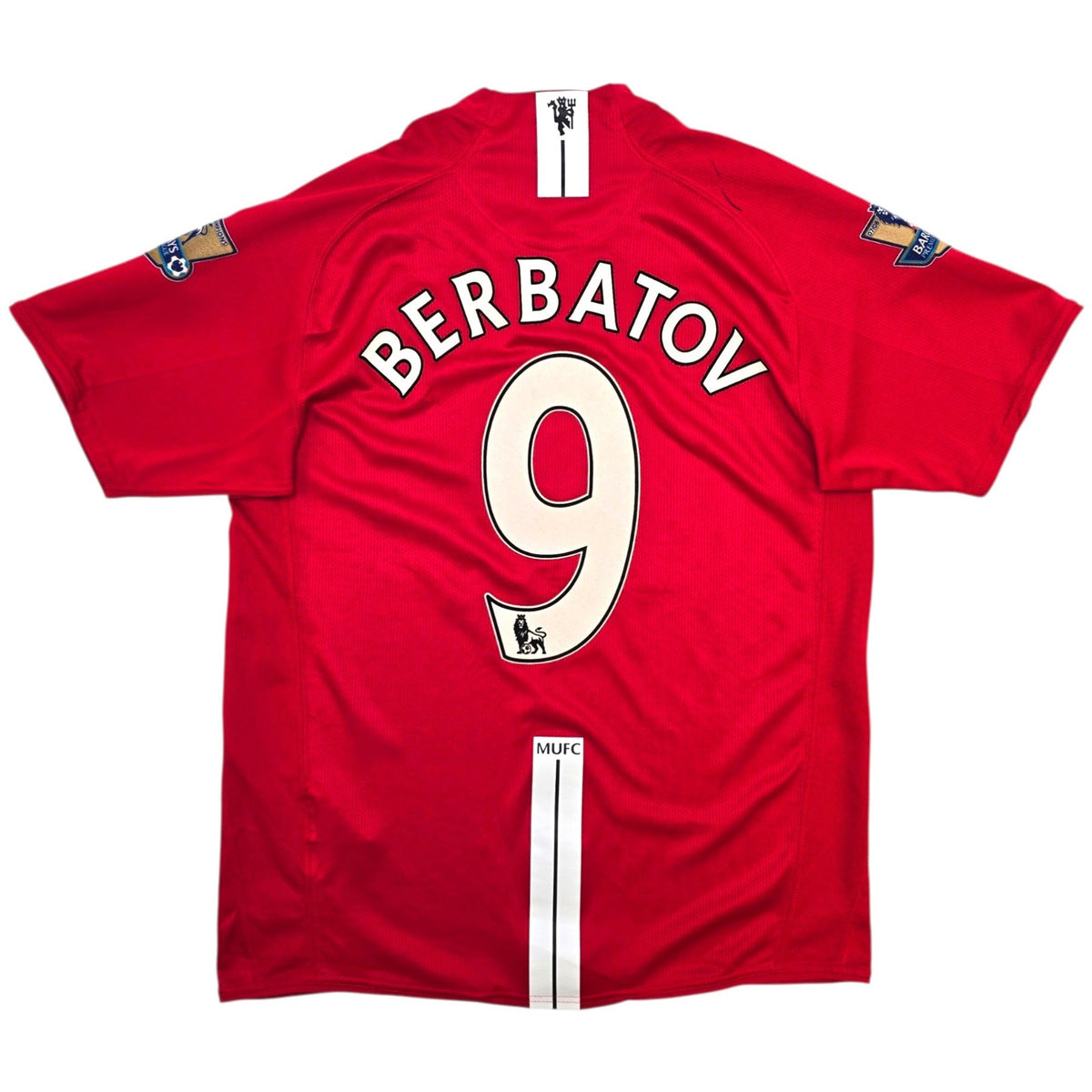 2007/09 Manchester United Home Football Shirt (M) Nike #9 Berbatov