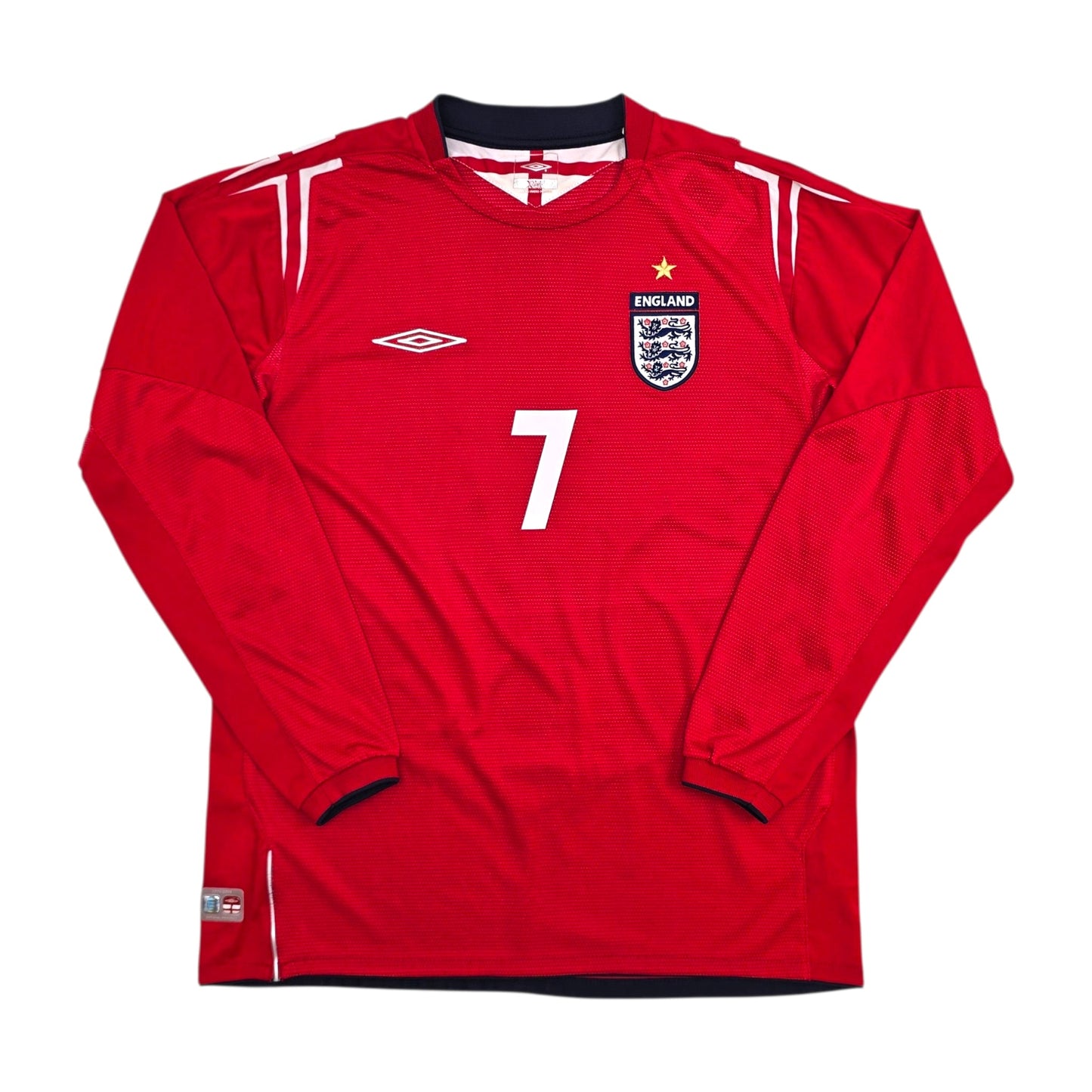 2004/06 England Away Football Shirt (L) Umbro #7 Beckham