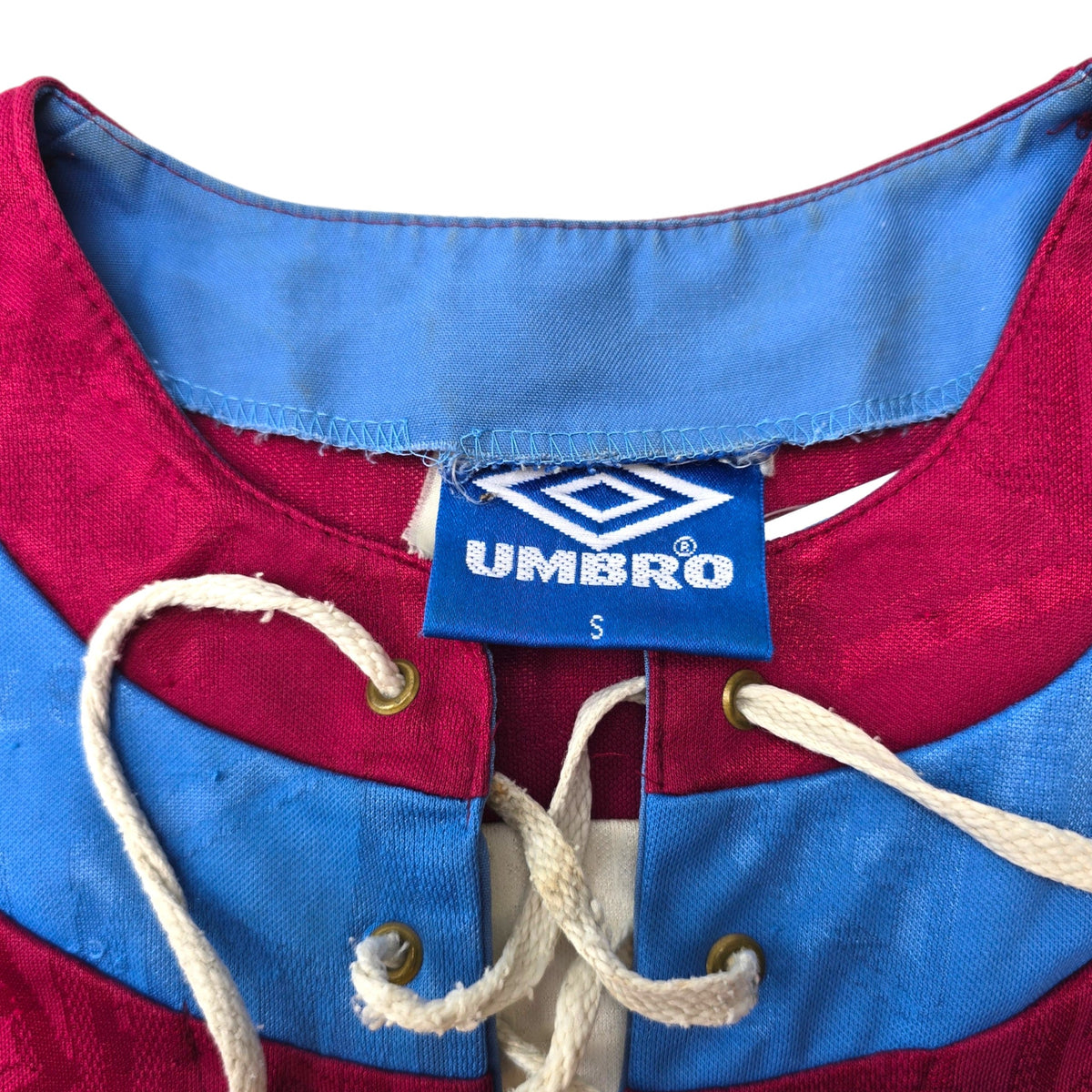 1992/93 Aston Villa Home Football Shirt (S) Umbro