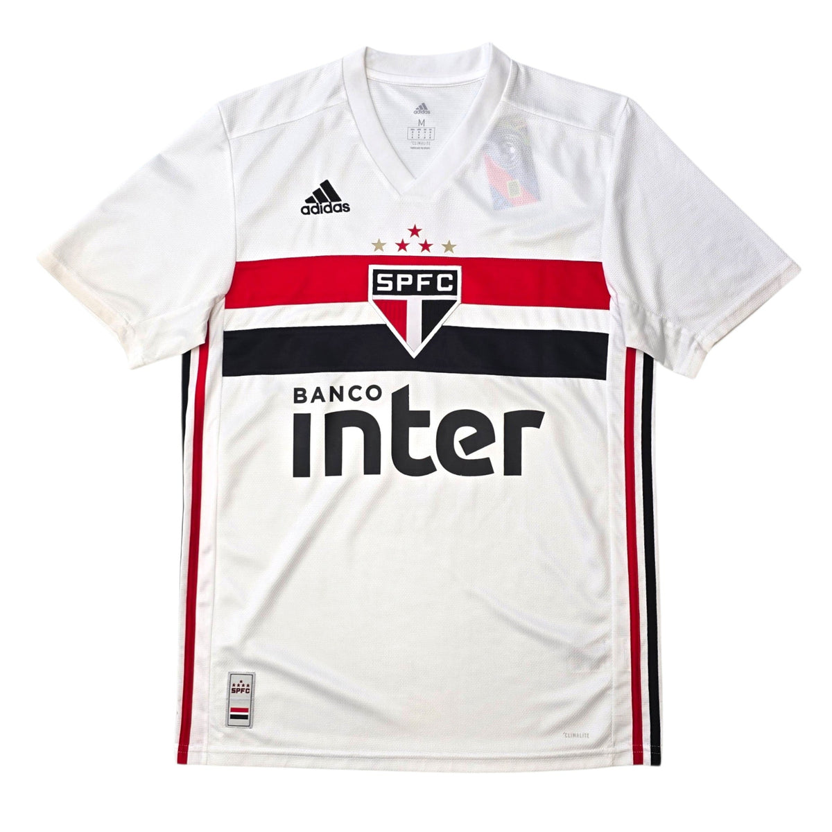 2019/20 Sao Paulo Home Football Shirt (M) Adidas #7 Pato