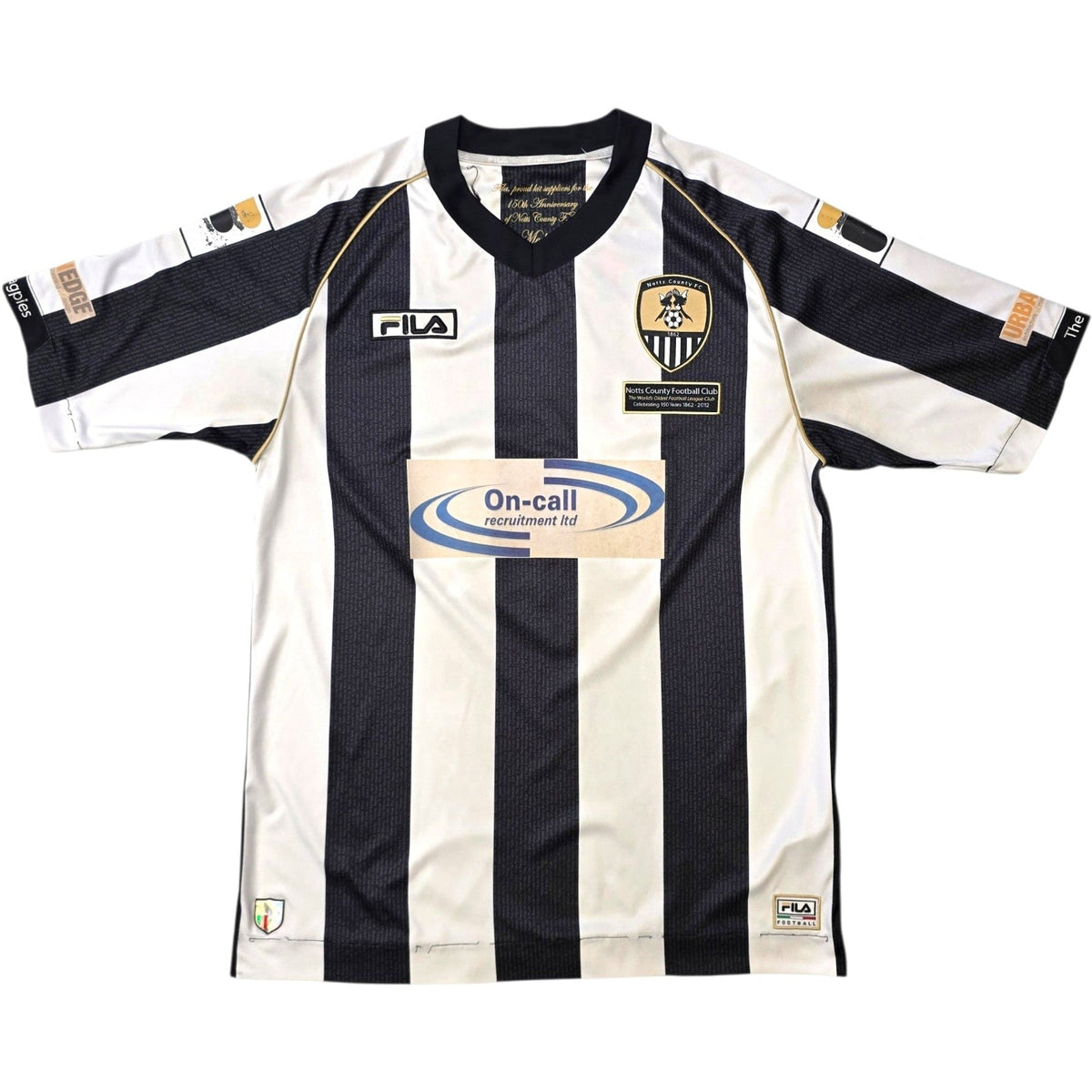 2012/13 Notts County Home Football Shirt (M) Fila #8 (150 Yr Aniversary)