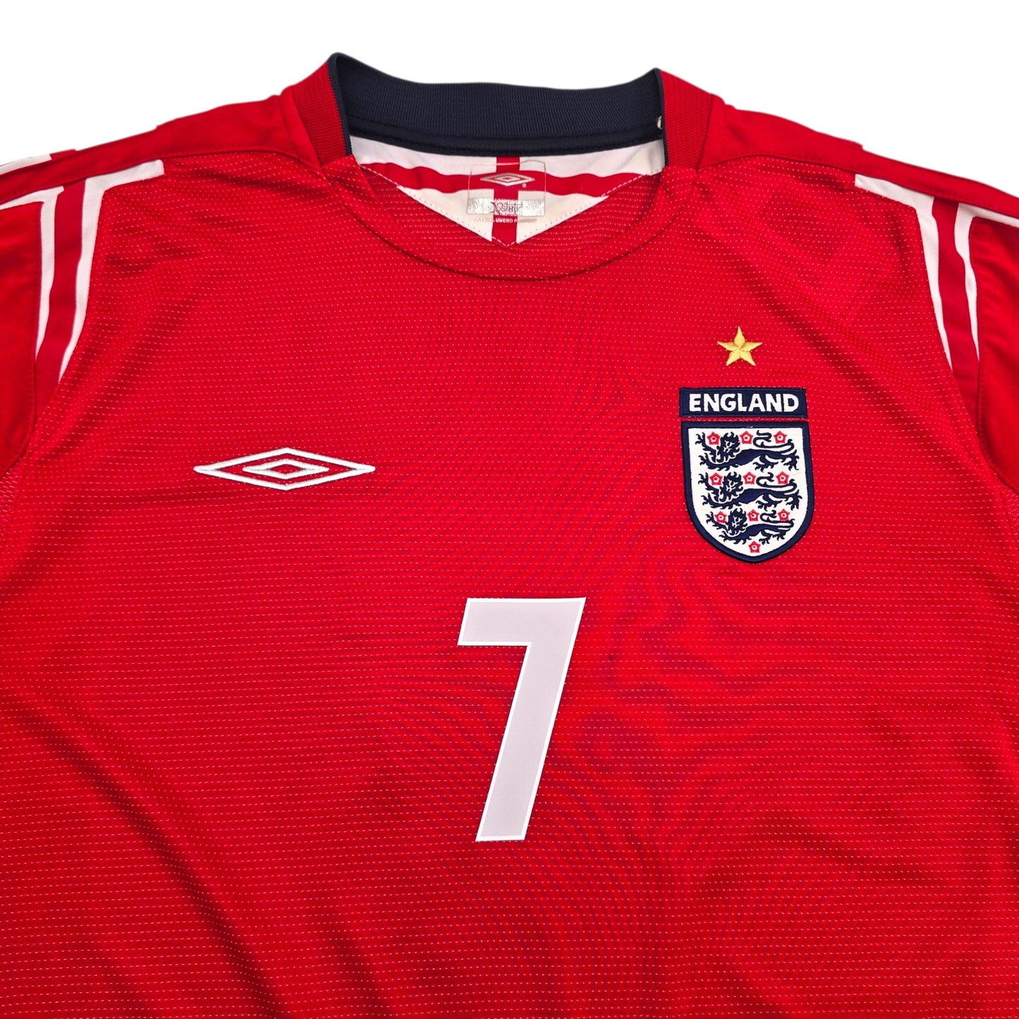 2004/06 England Away Football Shirt (L) Umbro #7 Beckham
