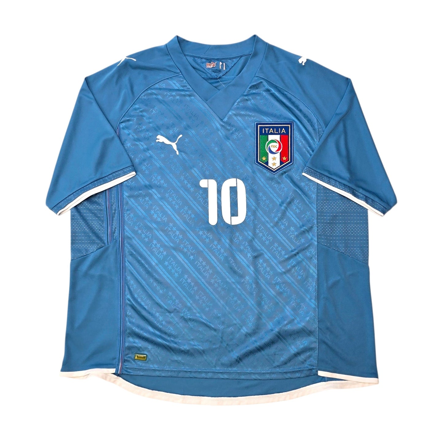 2009/10 Italy Home Football Shirt (XL) Puma #10 De Rossi (Conferations Cup)