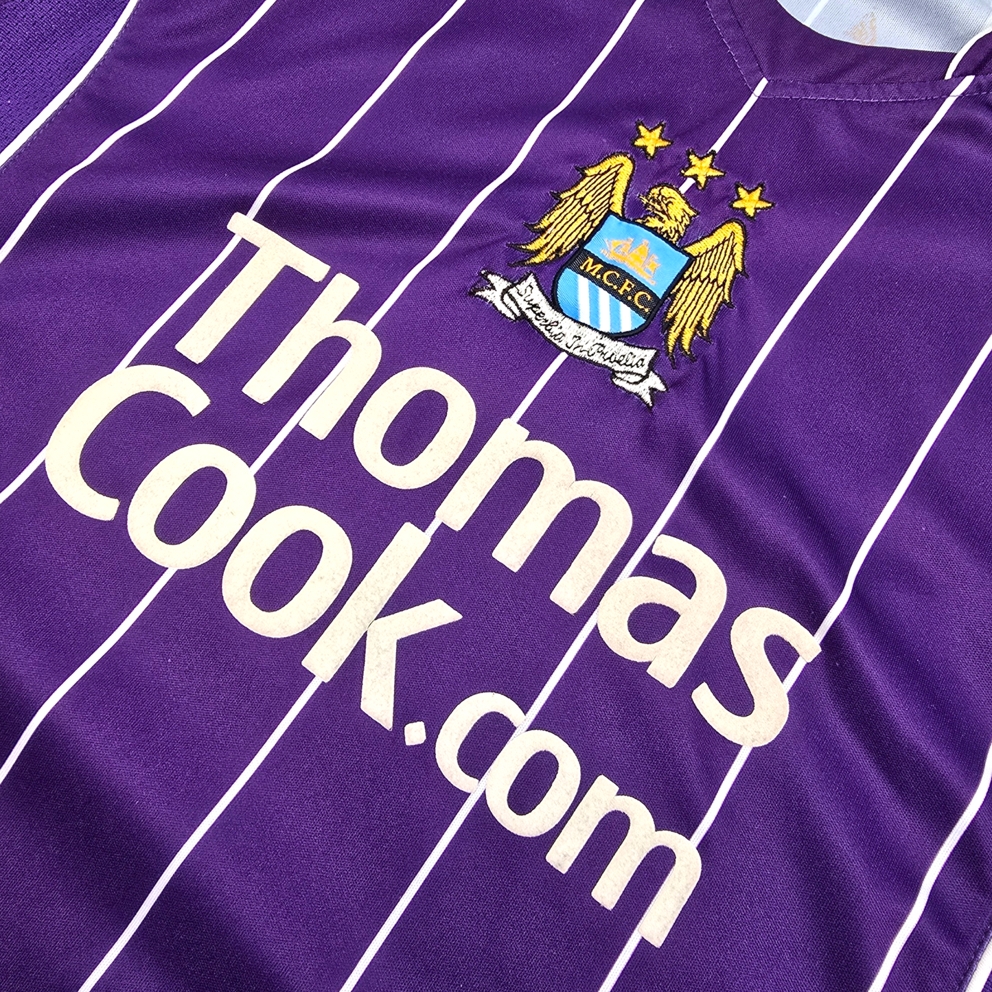 2007/08 Manchester City Away Football Shirt (M) Le Coq Sportif