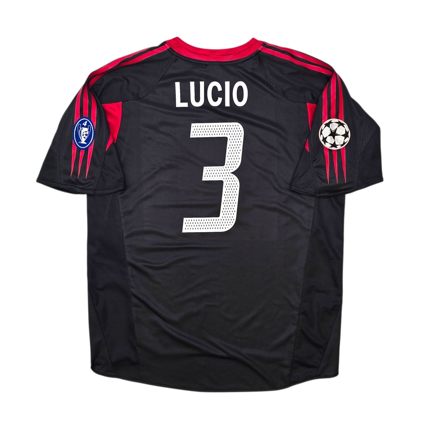 2004/05 Bayern Munich European Football Shirt (L) Adidas #3 Lucio