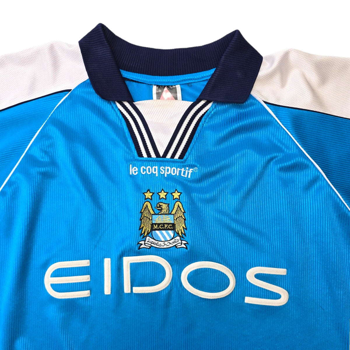 1999/01 Manchester City Home Football Shirt (L) Le Coq Sportif