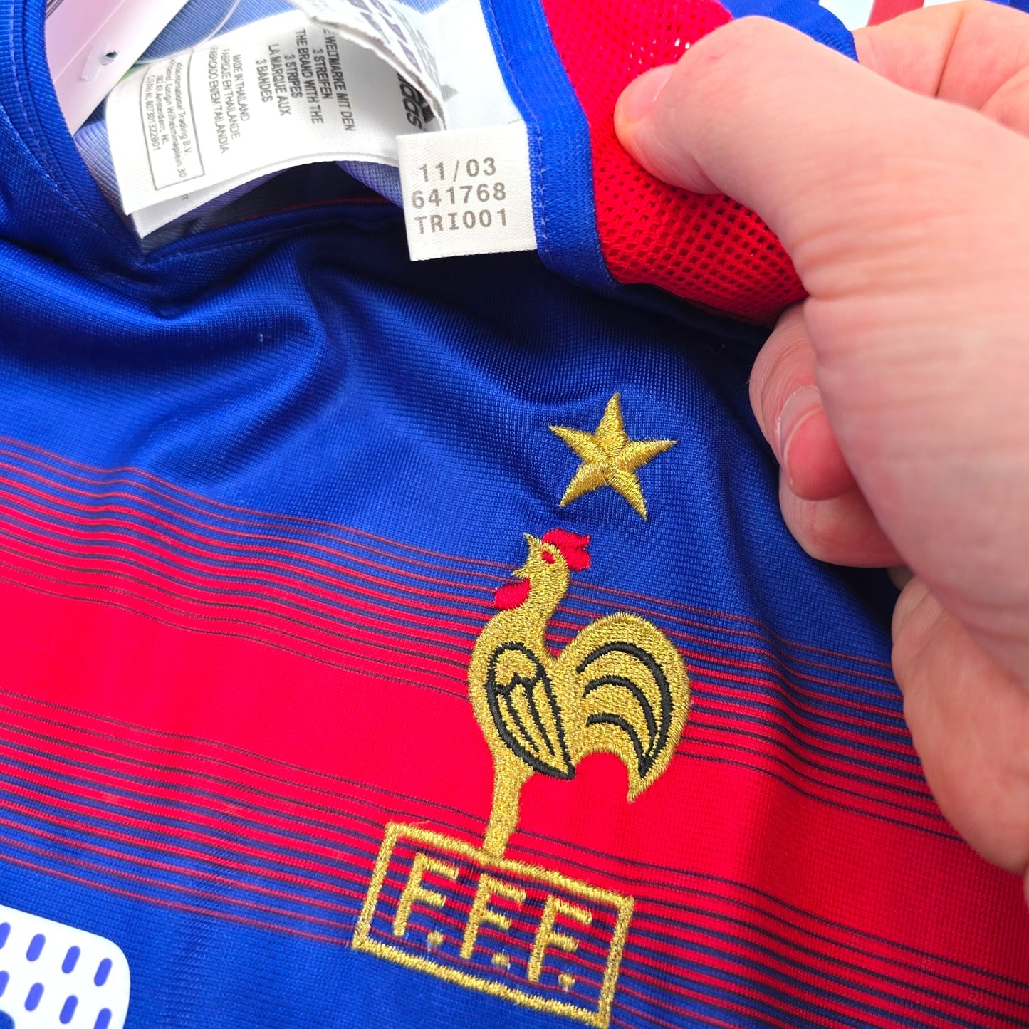 2004/06 France Home Football Shirt (L) Adidas #10 Zidane