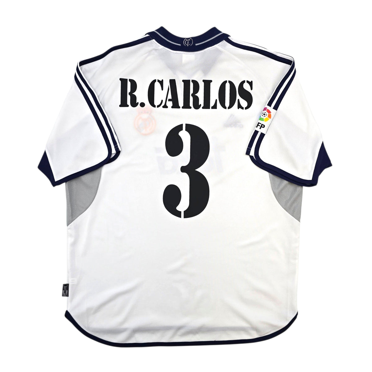 2000/01 Real Madrid Home Football Shirt (XL) Adidas #3 R. Carlos