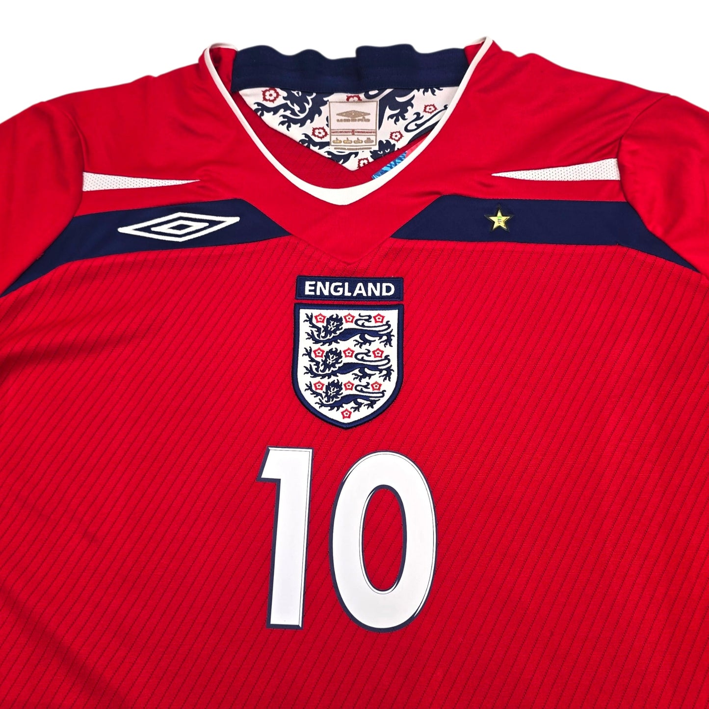 2008/10 England Away Football Shirt (L) Umbro #10 Rooney