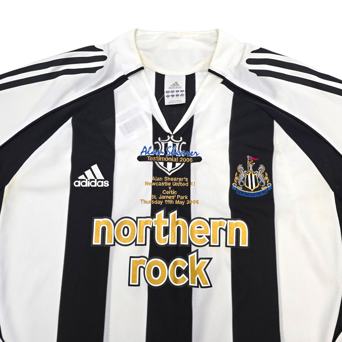 2005/06 Newcastle United Home Football Shirt (XL) Adidas #9 Shearer (Testimonial)