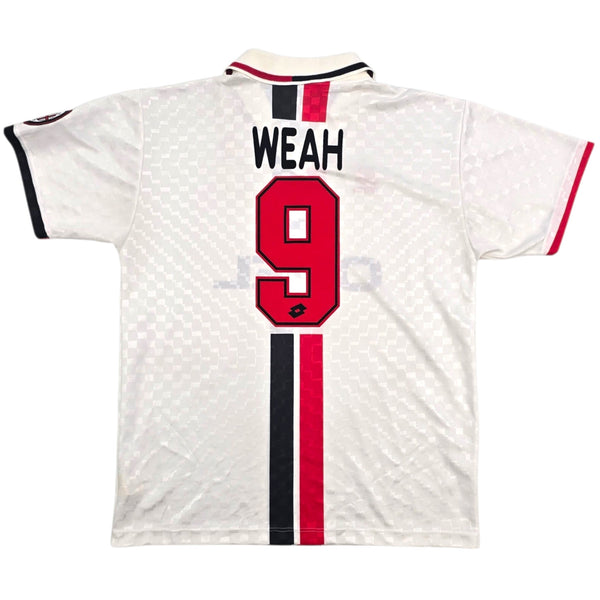 1995/96 AC Milan Away Football Shirt (L) Lotto #9 Weah
