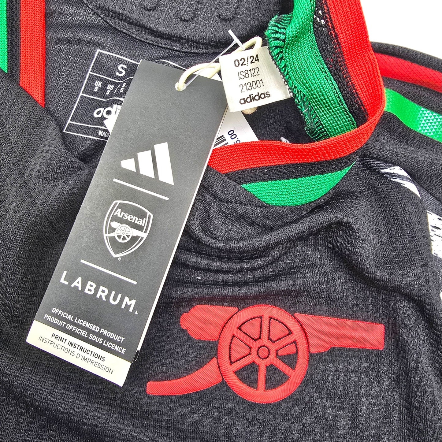2024/25 Arsenal Away Football Shirt (S) Adidas #41 Rice (Player Version | BNWTs)