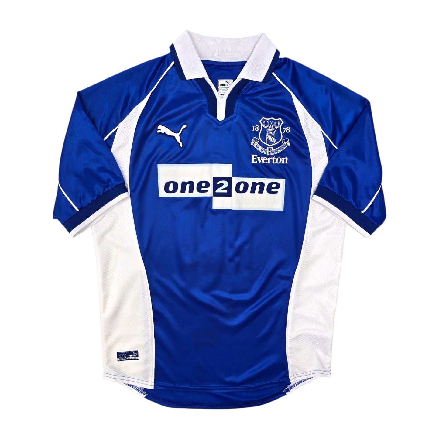 2000/02 Everton Home Football Shirt (M) Puma #10 Ferguson