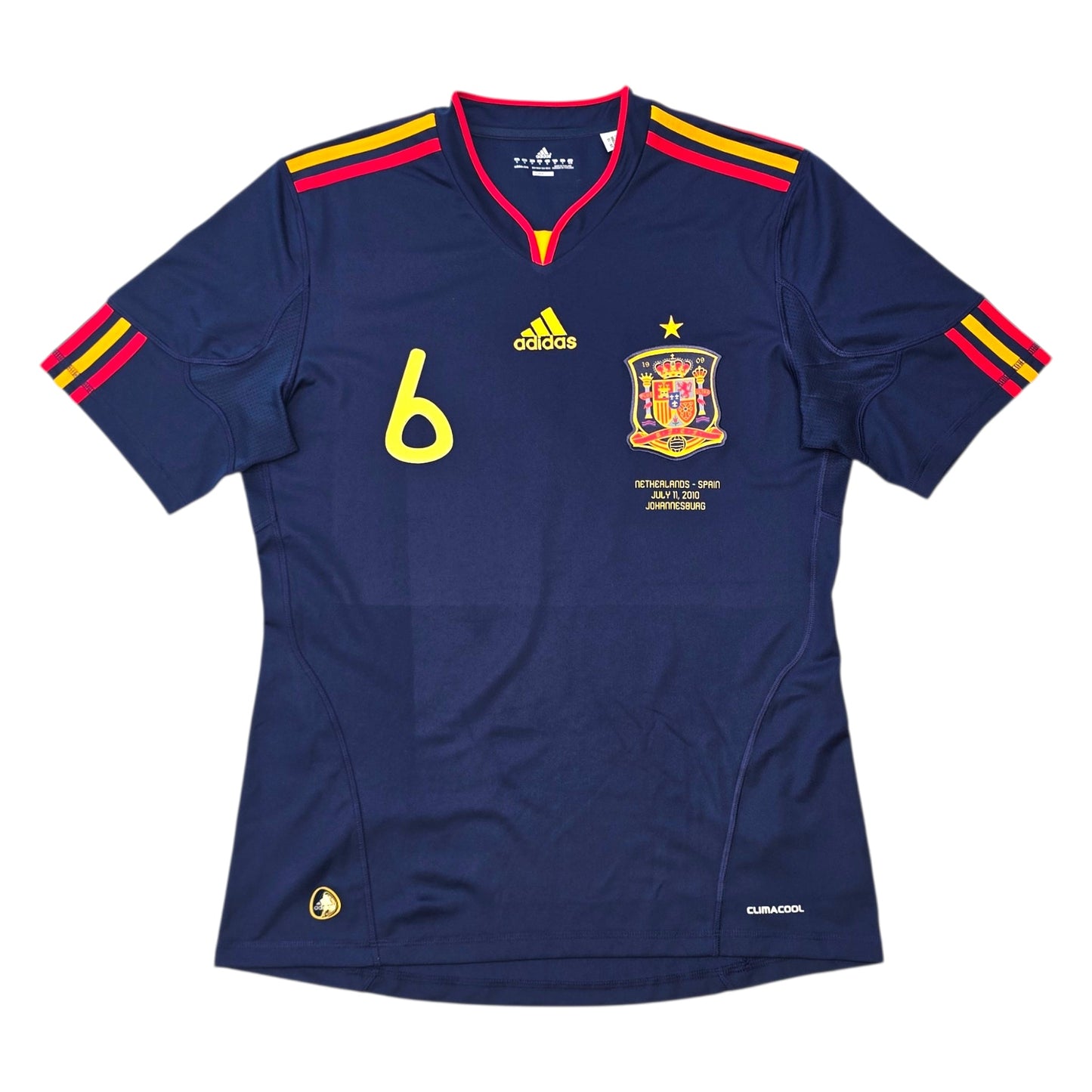 2010/11 Spain Away Football Shirt (M) Adidas #8 A. Iniesta