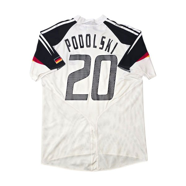 2004/05 Germany Home Football Shirt (L) Adidas #20 Podolski
