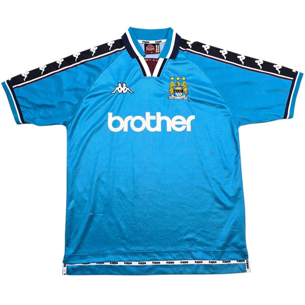 1997/99 Manchester City Home Football Shirt (L) Kappa