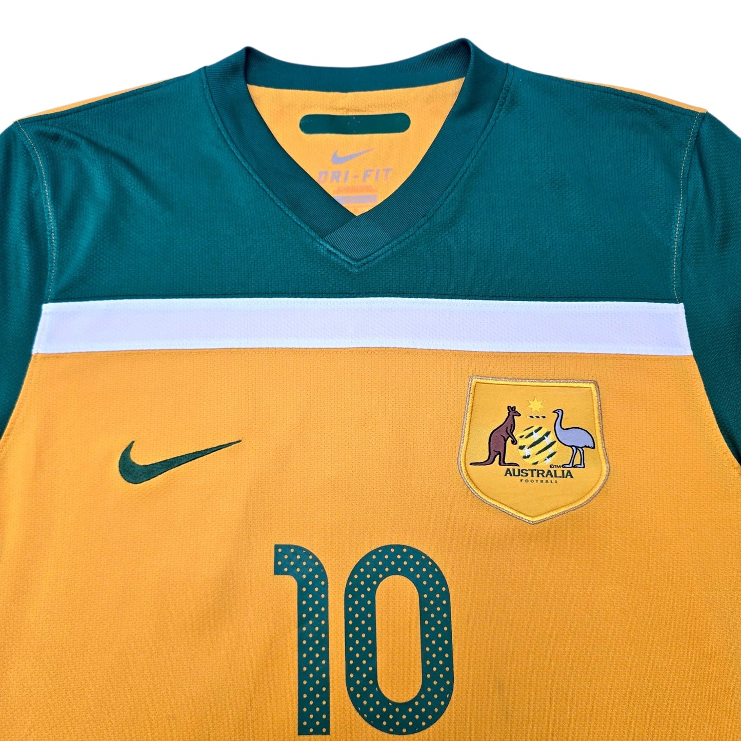 2010/11 Australia Home Football Shirt (M) Nike #10 Kewell