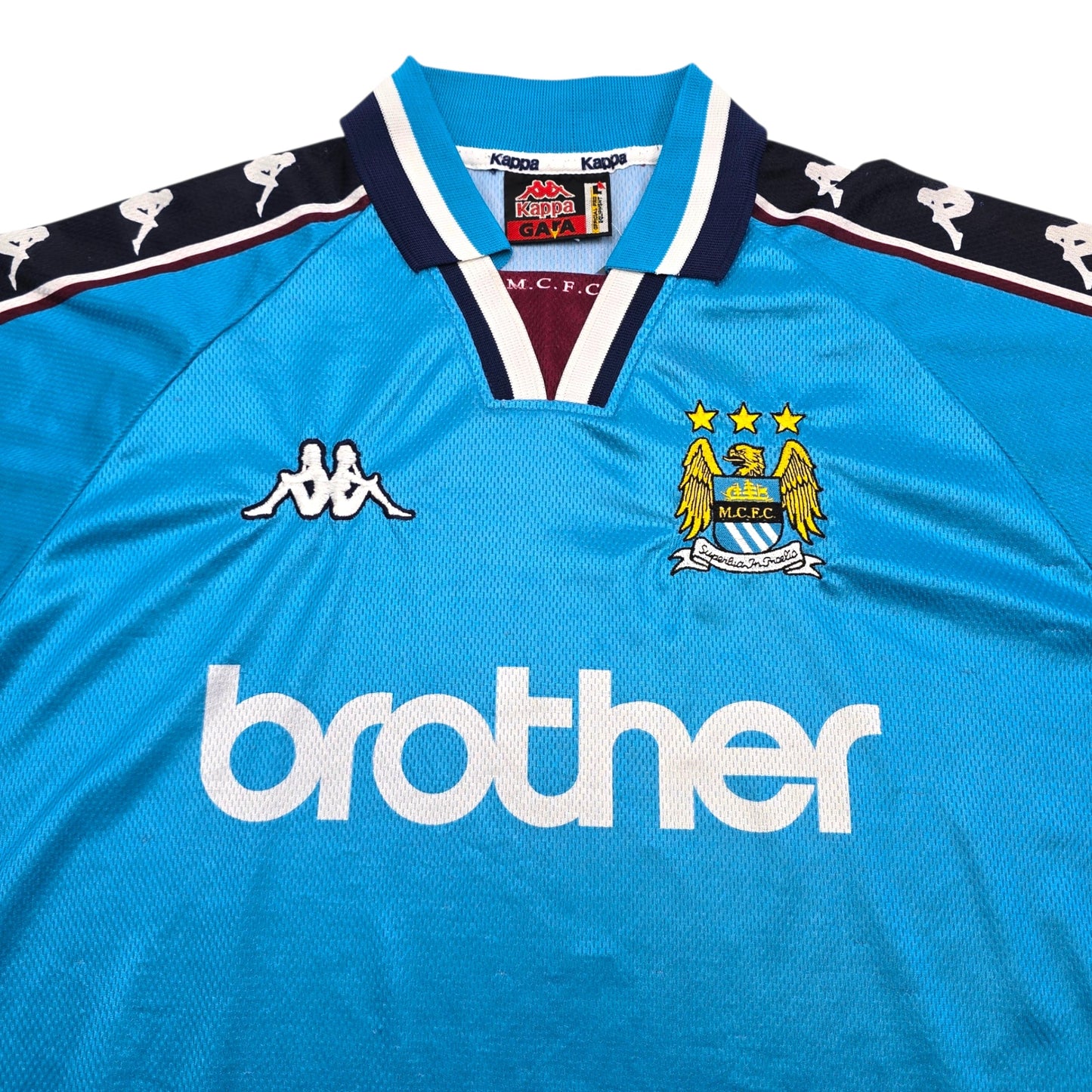 1997/99 Manchester City Home Football Shirt (L) Kappa