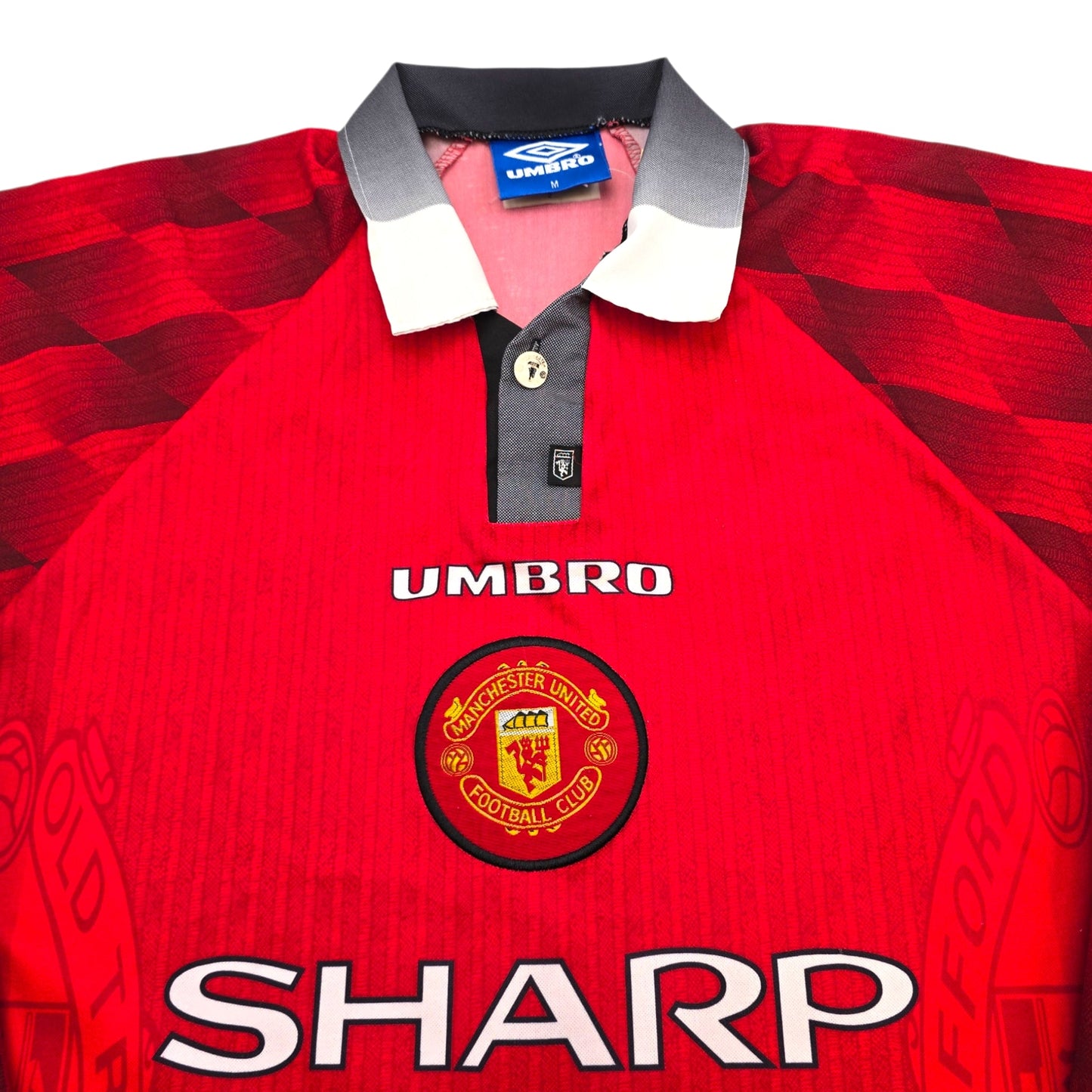 1996/98 Manchester United Home Football Shirt (M) Umbro #7 Cantona