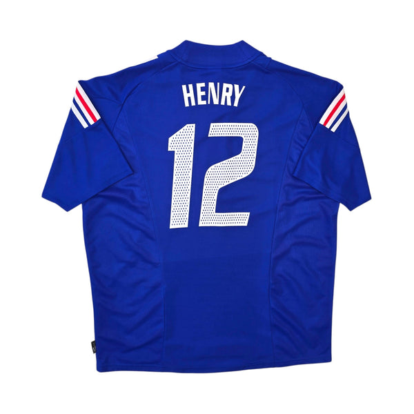 2002/04 France Home Football Shirt (XL) Adidas #12 Henry
