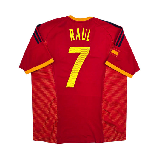 2002/04 Spain Home Football Shirt (L) Adidas #7 Raul