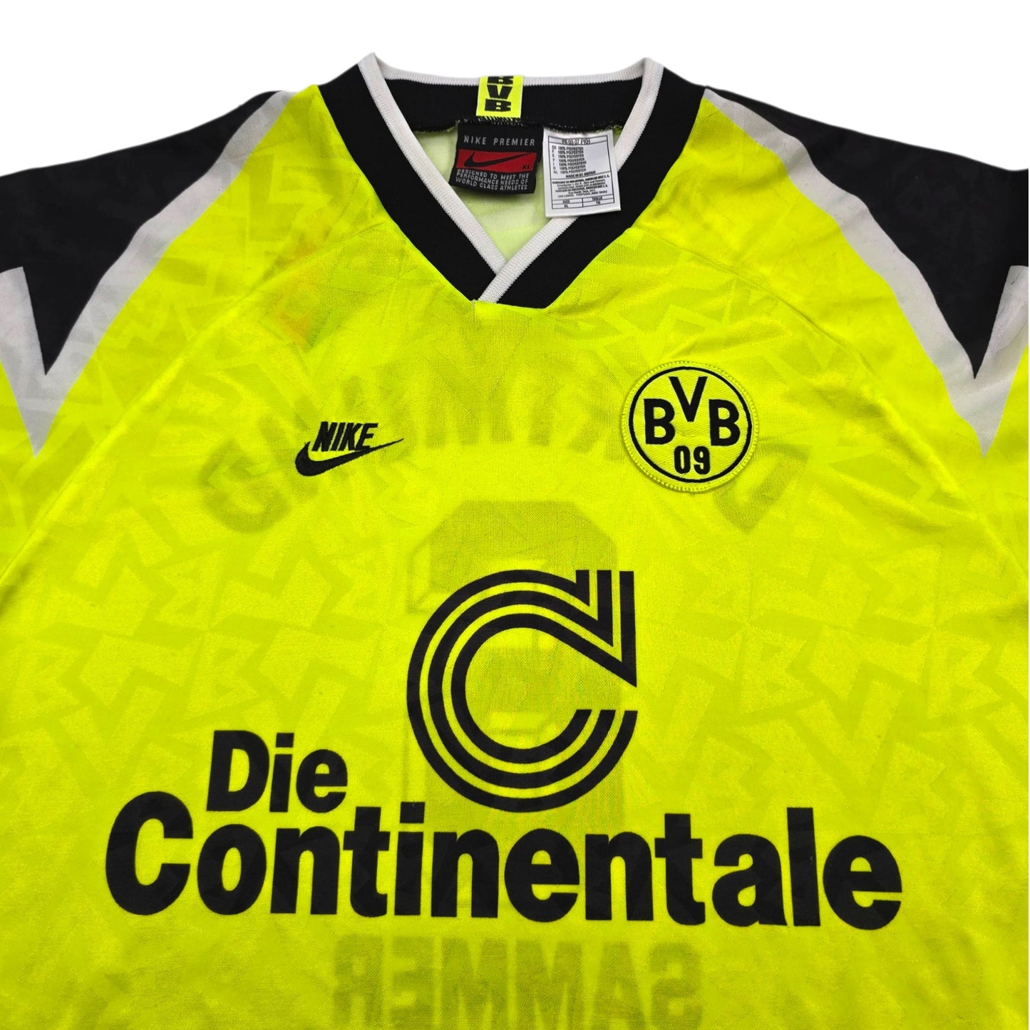 1995/96 Dortmund Home Football Shirt (XL) Nike #6 Sammer