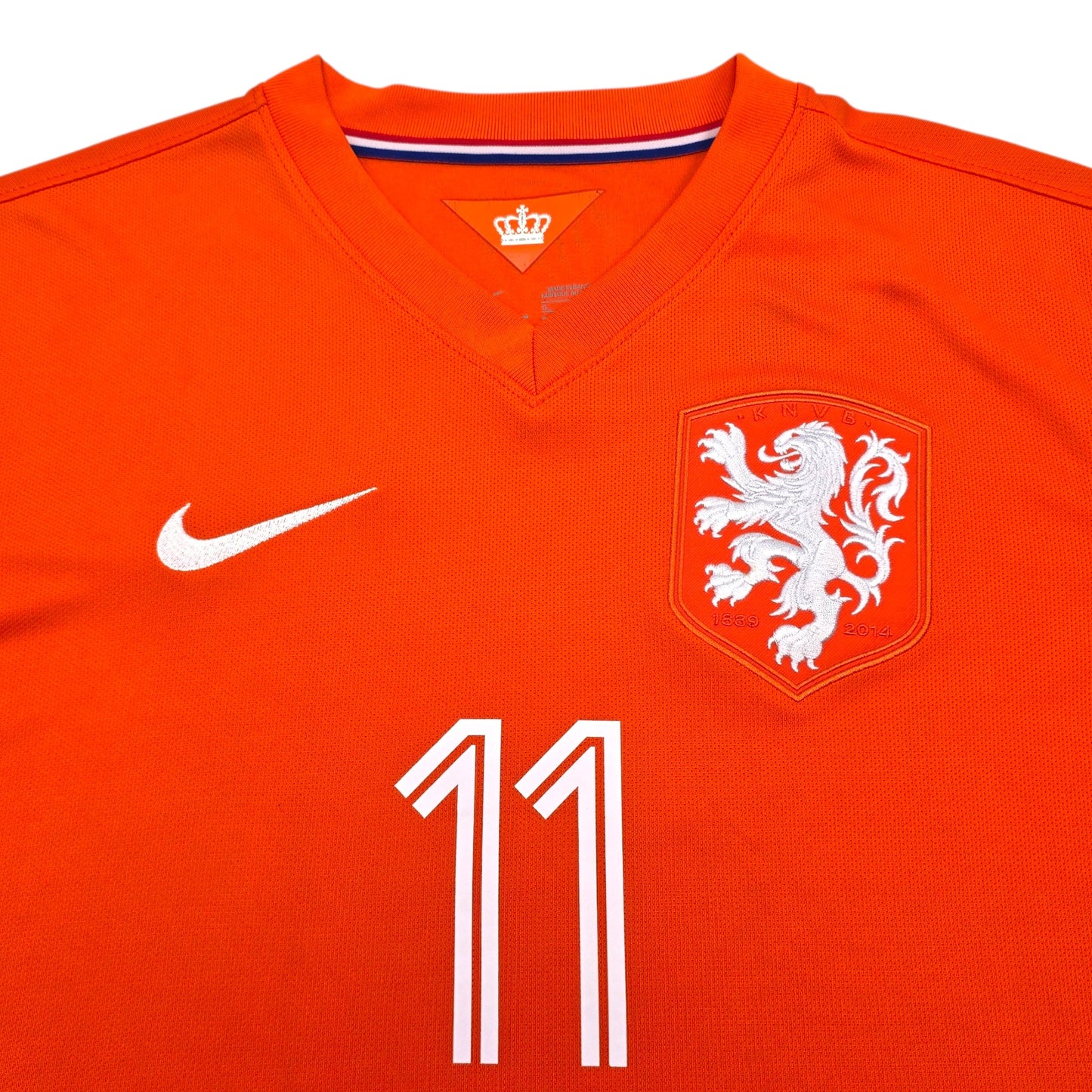 2014/15 Holland Home Football Shirt (S) Nike #11 Robben