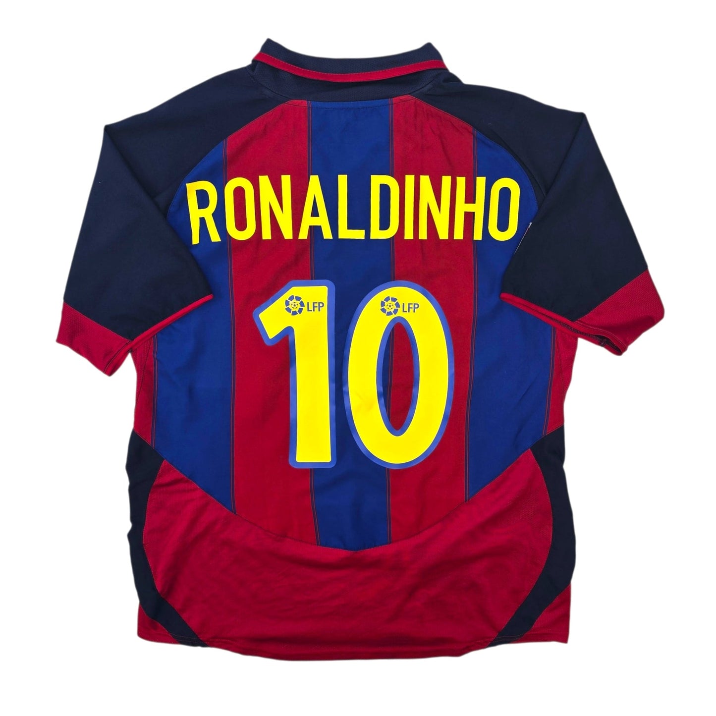2003/04 Barcelona Home Football Shirt (L) Nike #10 Ronaldinho
