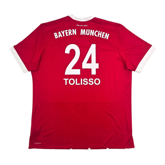2017/18 Bayern Munich Home Football Shirt (XL) Adidas #24 Tolisso