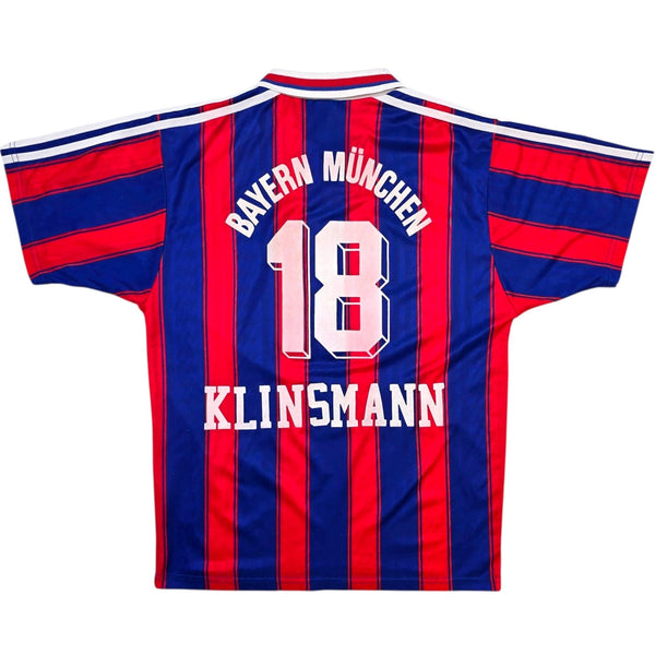 1995/97 Bayern Munich Home Football Shirt (M) Adidas #18 Klinsmann