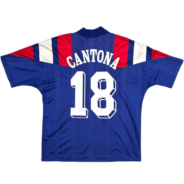 1992/94 France Home Football Shirt (M) Adidas #18 Cantona