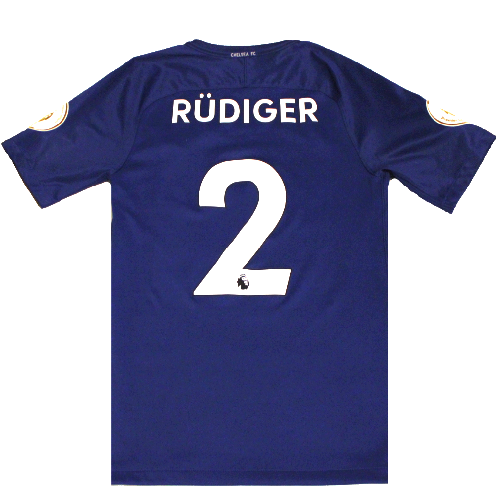 Chelsea 2017-2018 Home Shirt RUDIGER Premier League Champions Edition (Excellent) S
