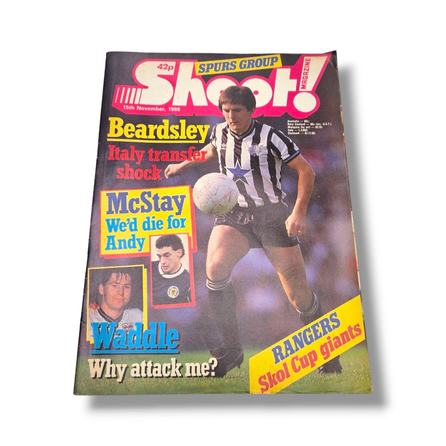 SHOOT Magazine - 15th November 1986: Peter Beardsley