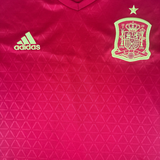 Spain 2016/2017/2018 Home Football Shirt Large