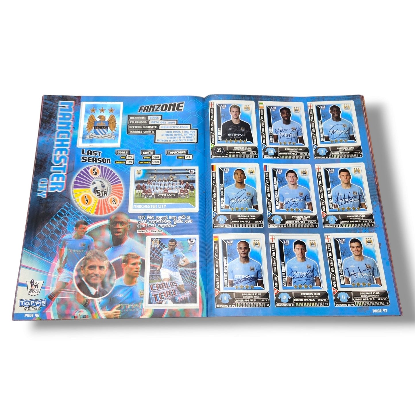 Topps Premier League Sticker Album 2011 (Complete)
