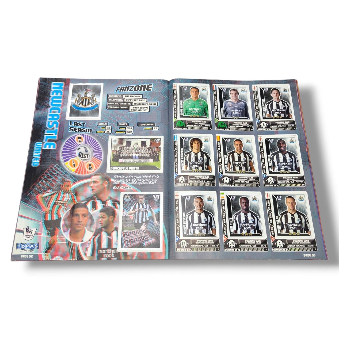 Topps Premier League Sticker Album 2011 (Complete)