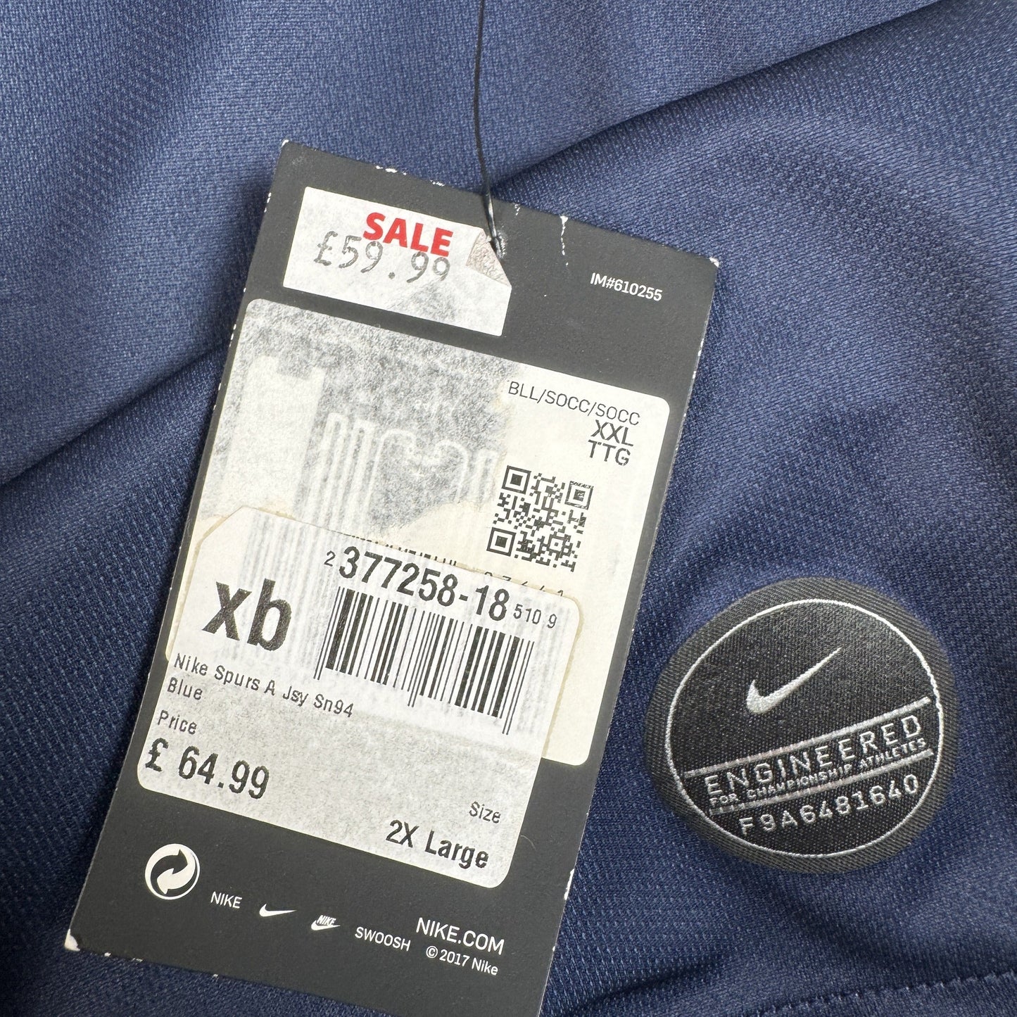 Tottenham Hotspur 2019/2020 Away Football Shirt XXL BNWT