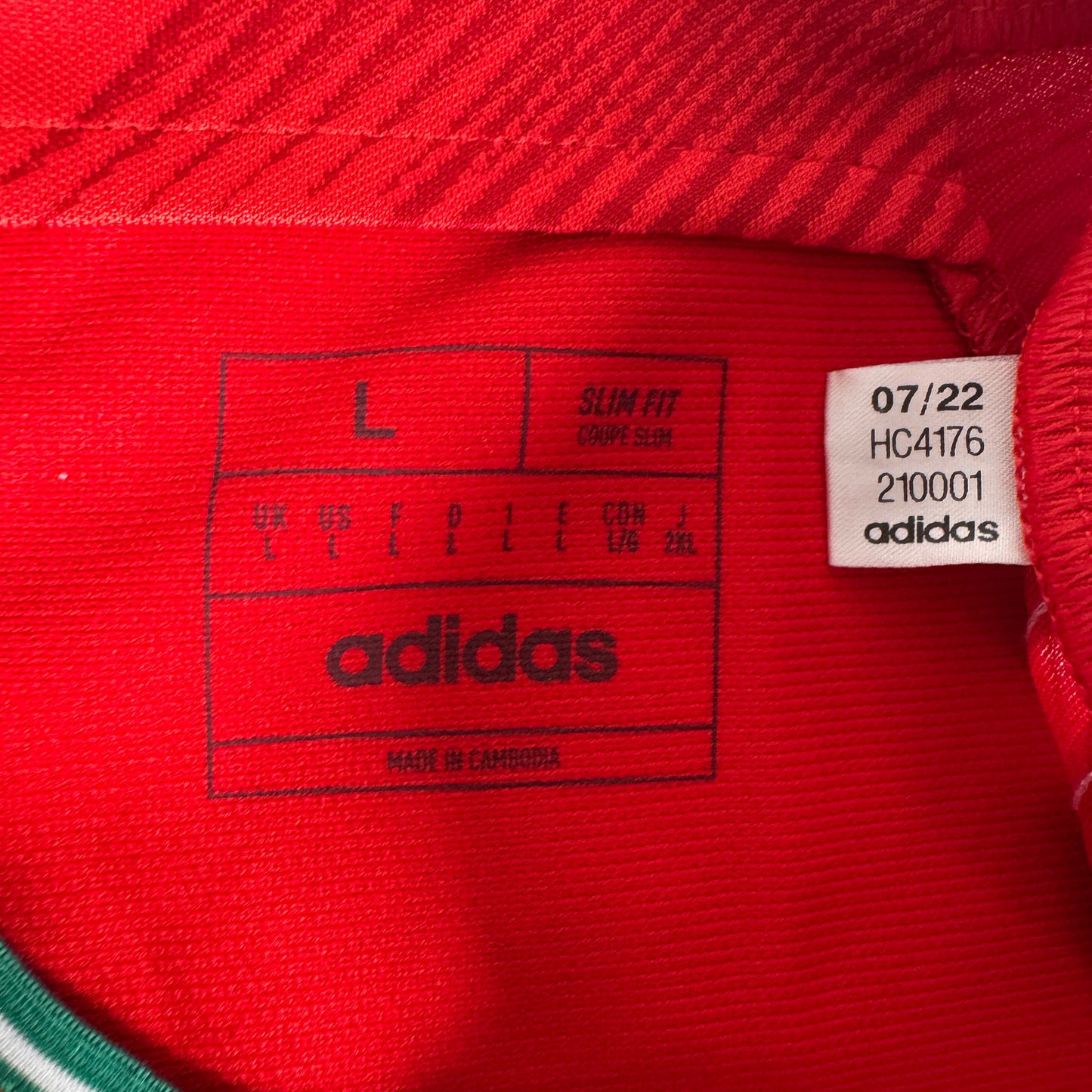 Wales 2022/2023/2024 Home Football Shirt Large