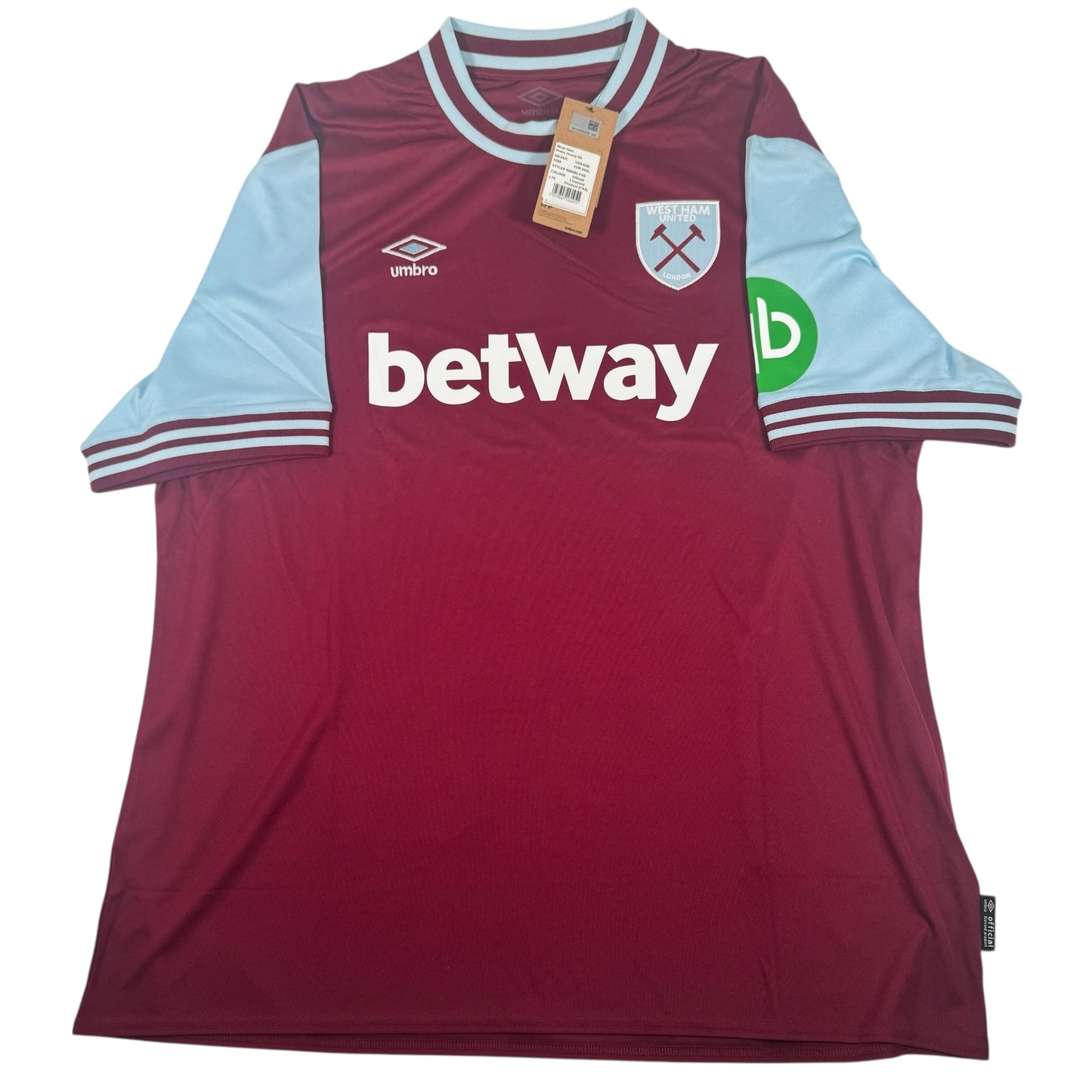 West Ham United 2024/2025 Home Football Shirt 3XL BNWT