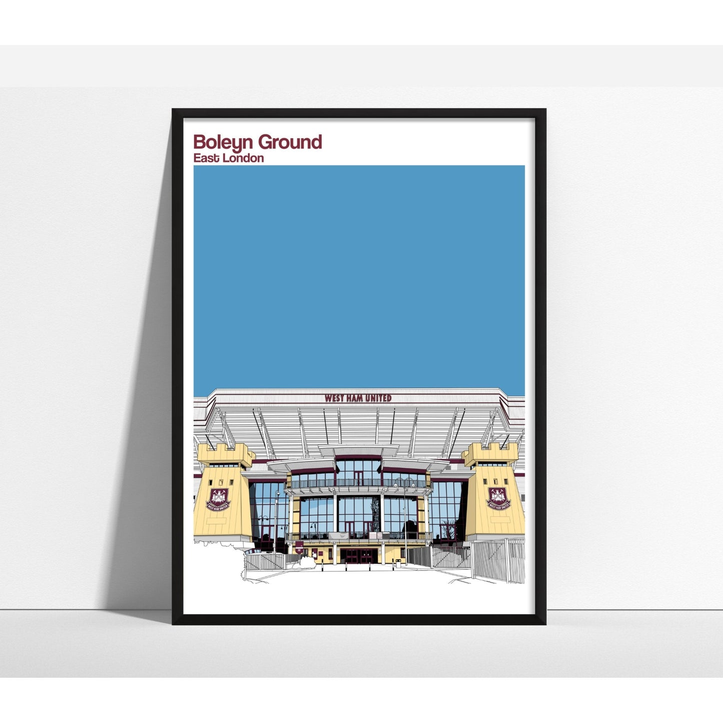 West Ham United Football Artwork - The Boleyn Ground