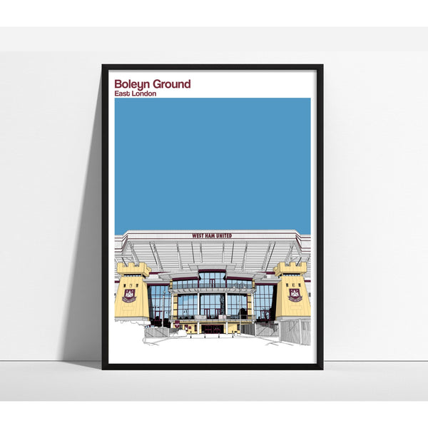 West Ham United Football Artwork - The Boleyn Ground
