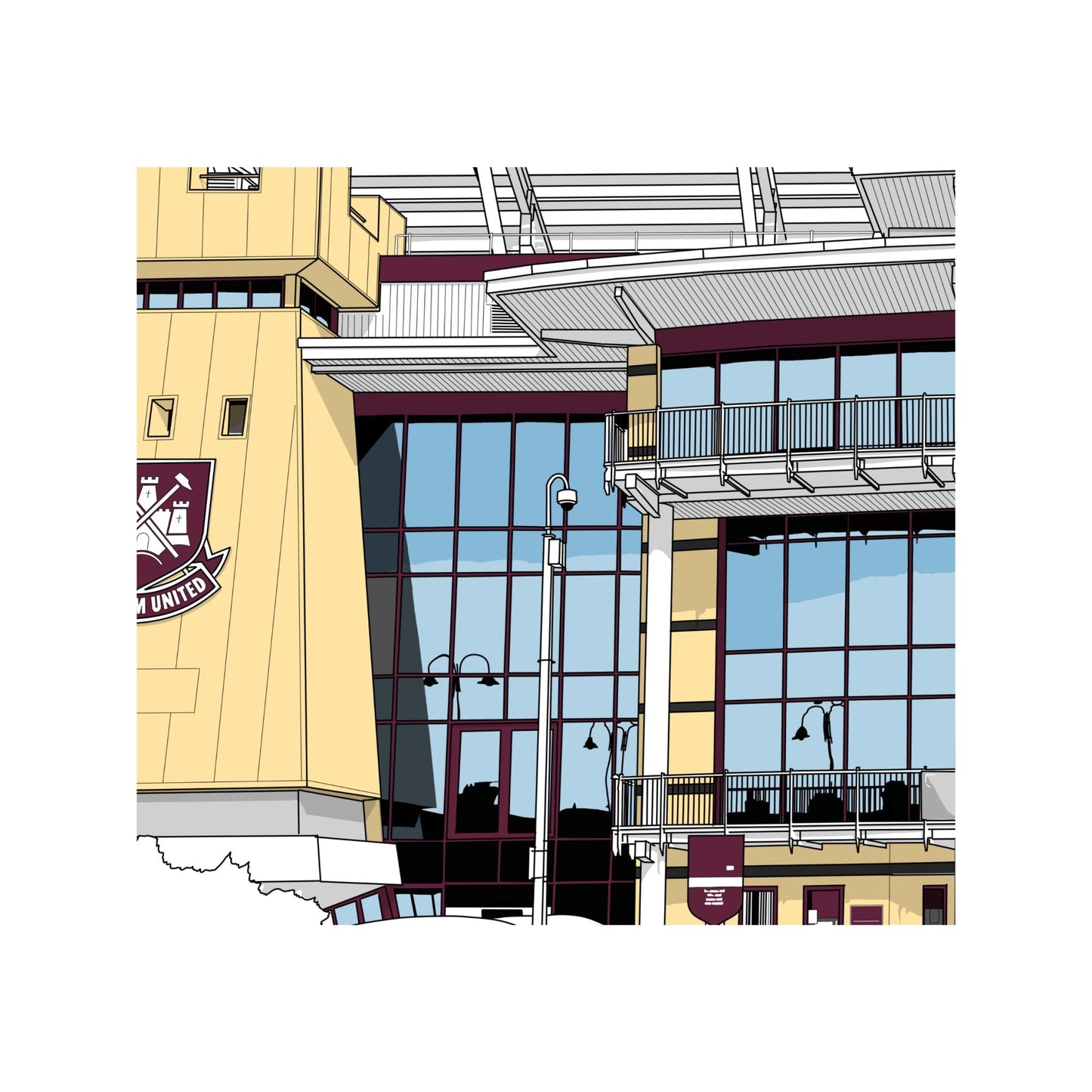 West Ham United Football Artwork - The Boleyn Ground
