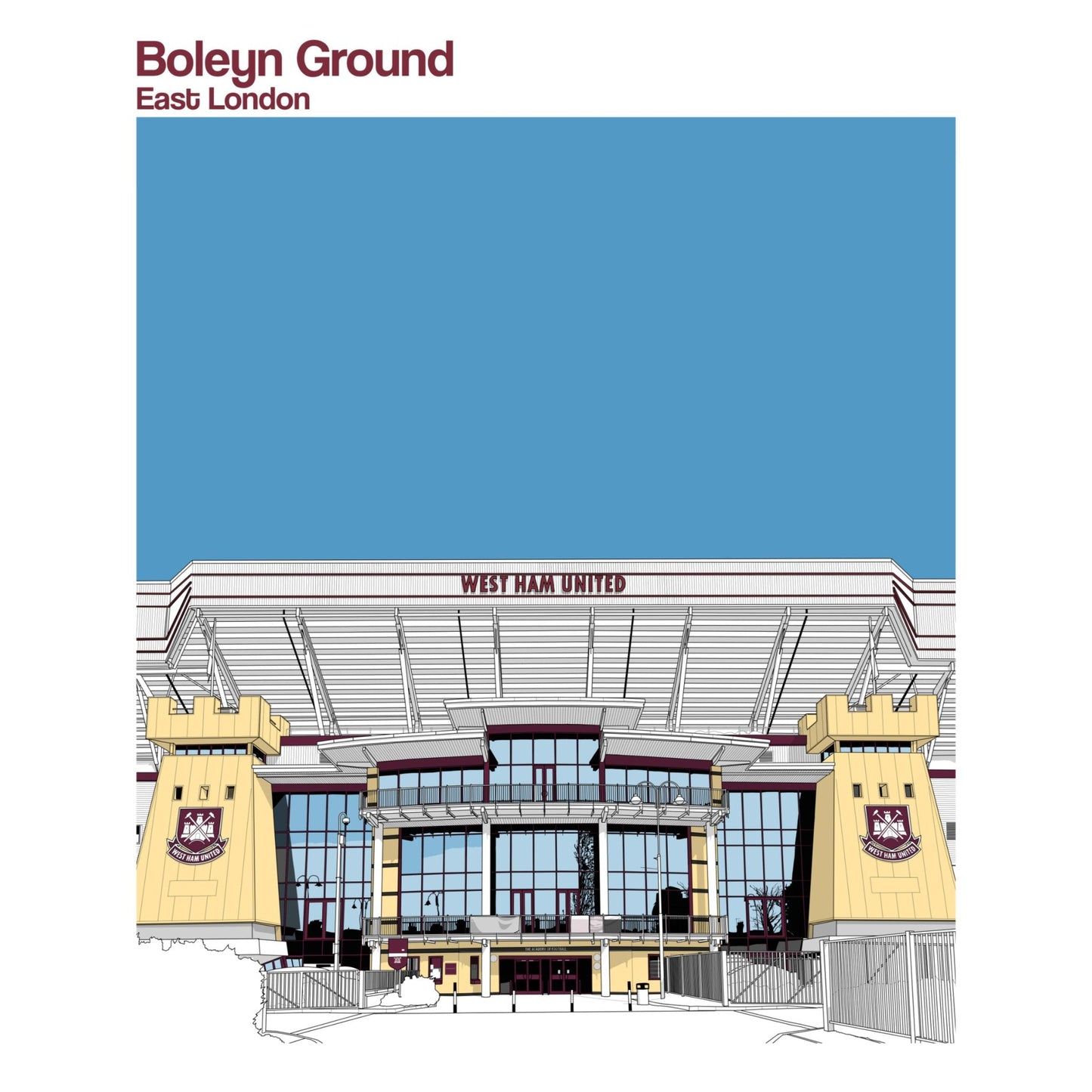 West Ham United Football Artwork - The Boleyn Ground