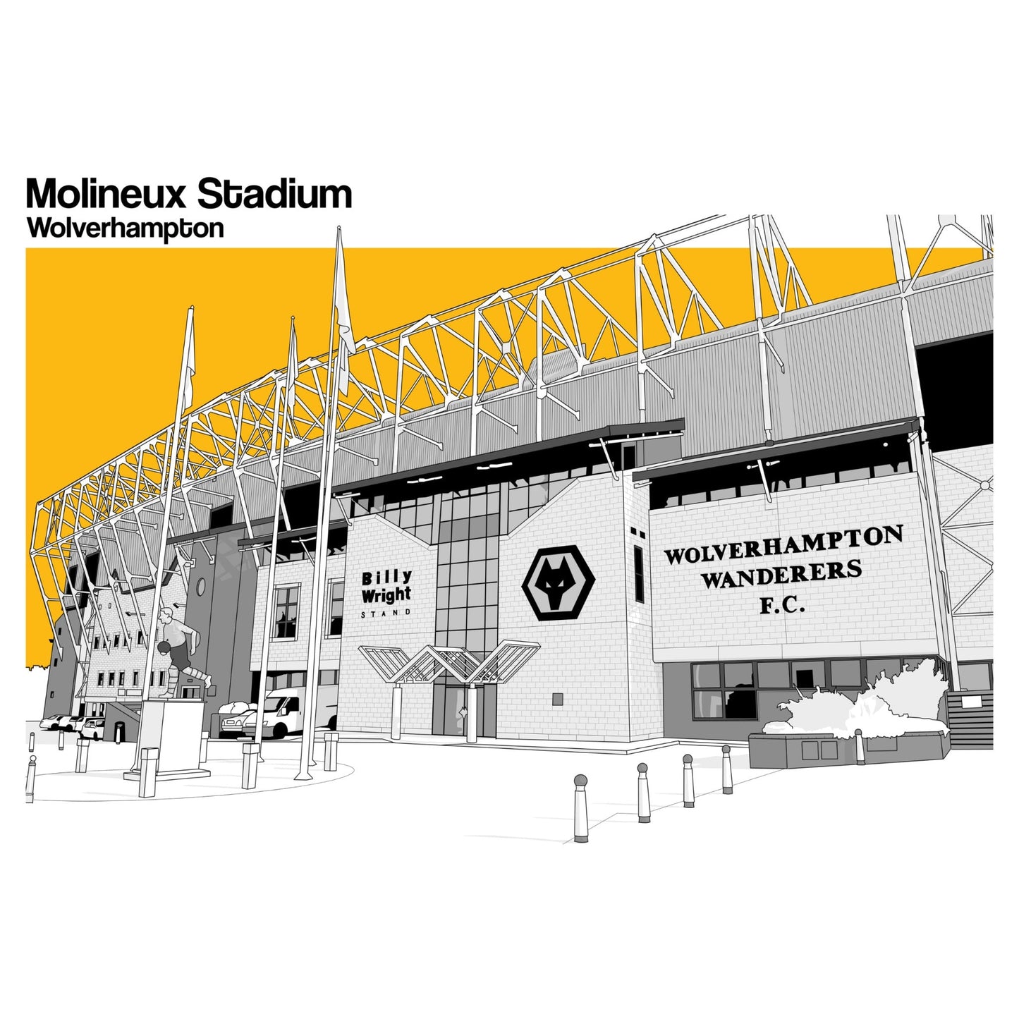 Wolverhampton Wanderers Football Artwork - Molineux Stadium