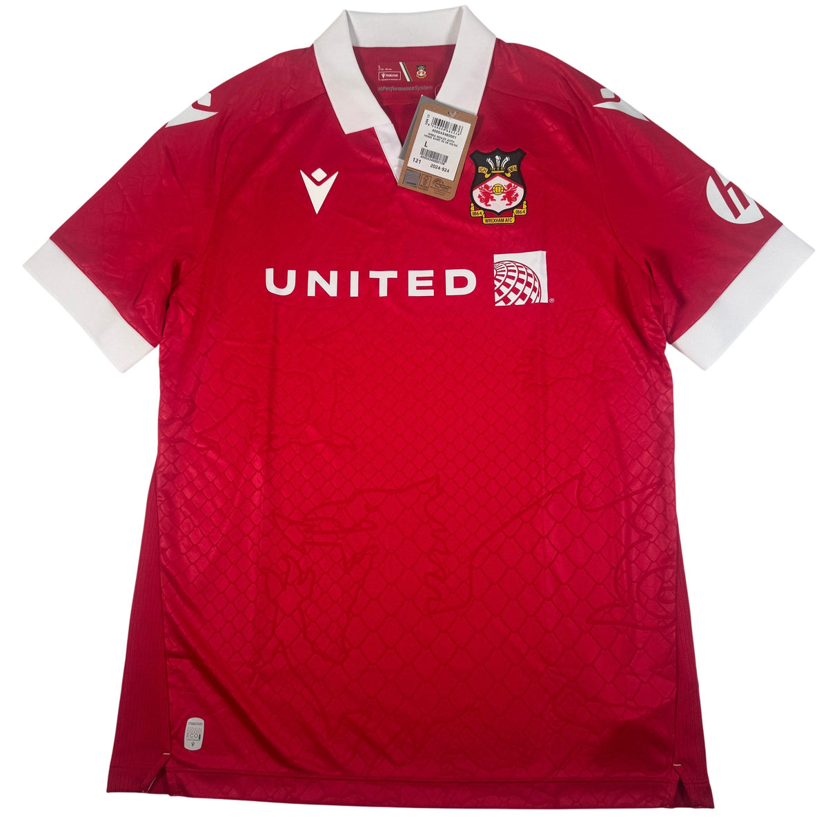 Wrexham 2024/2025 Home Football Shirt Large BNWT