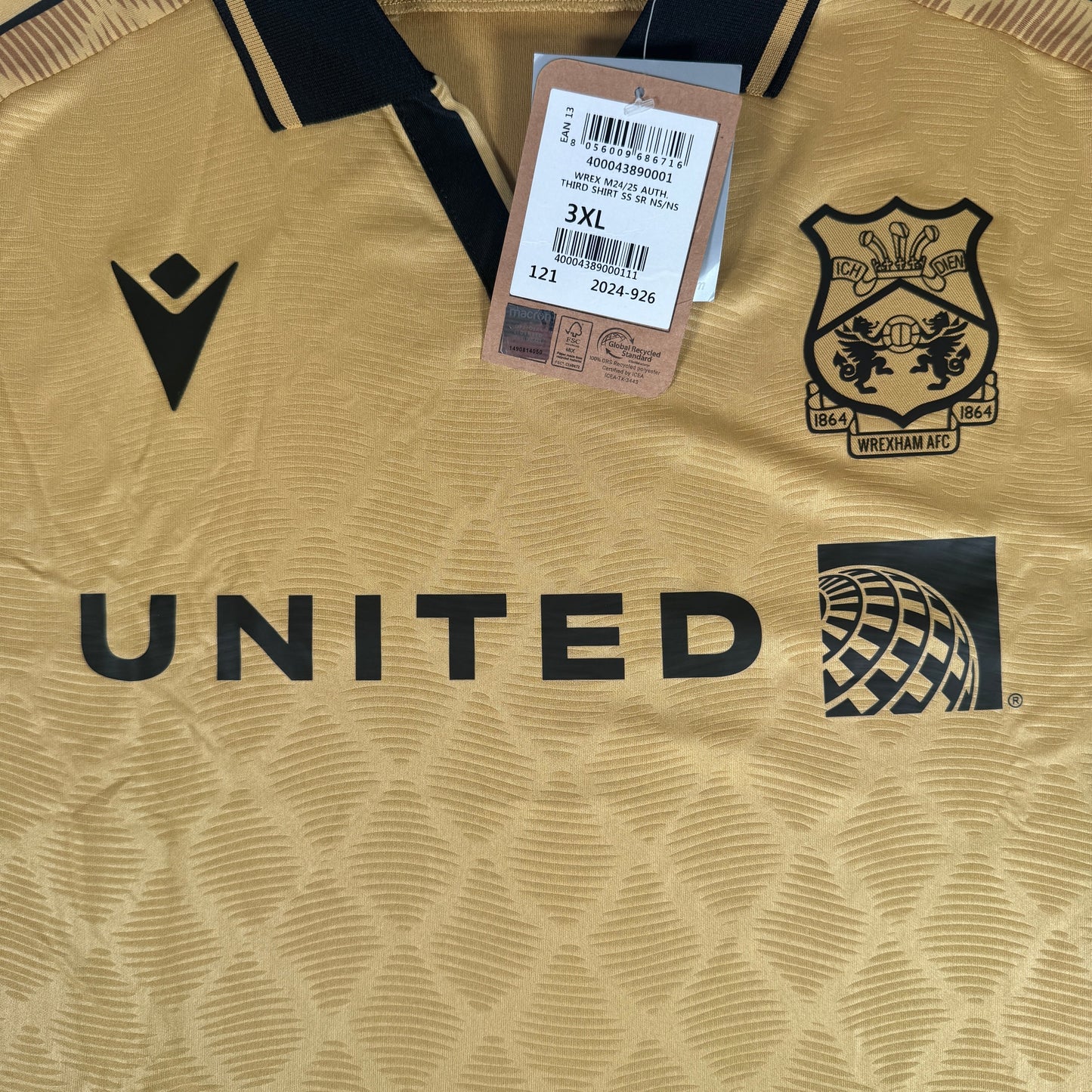 Wrexham 2024/2025 Third Football Shirt 3XL BNWT