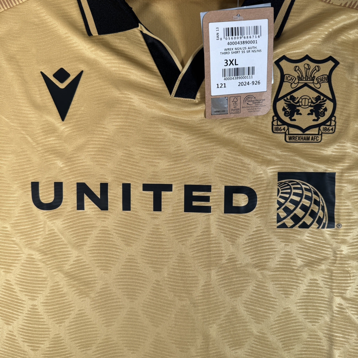 Wrexham 2024/2025 Third Football Shirt 3XL BNWT